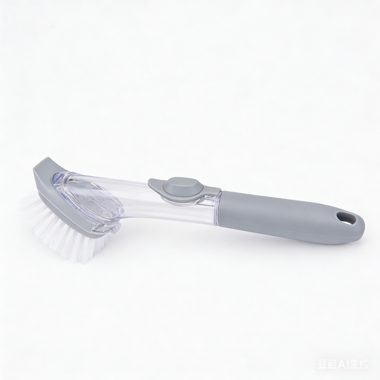 Soap Dispensing Pot & Dish Brush with Hanging Hook & Sponge Refills