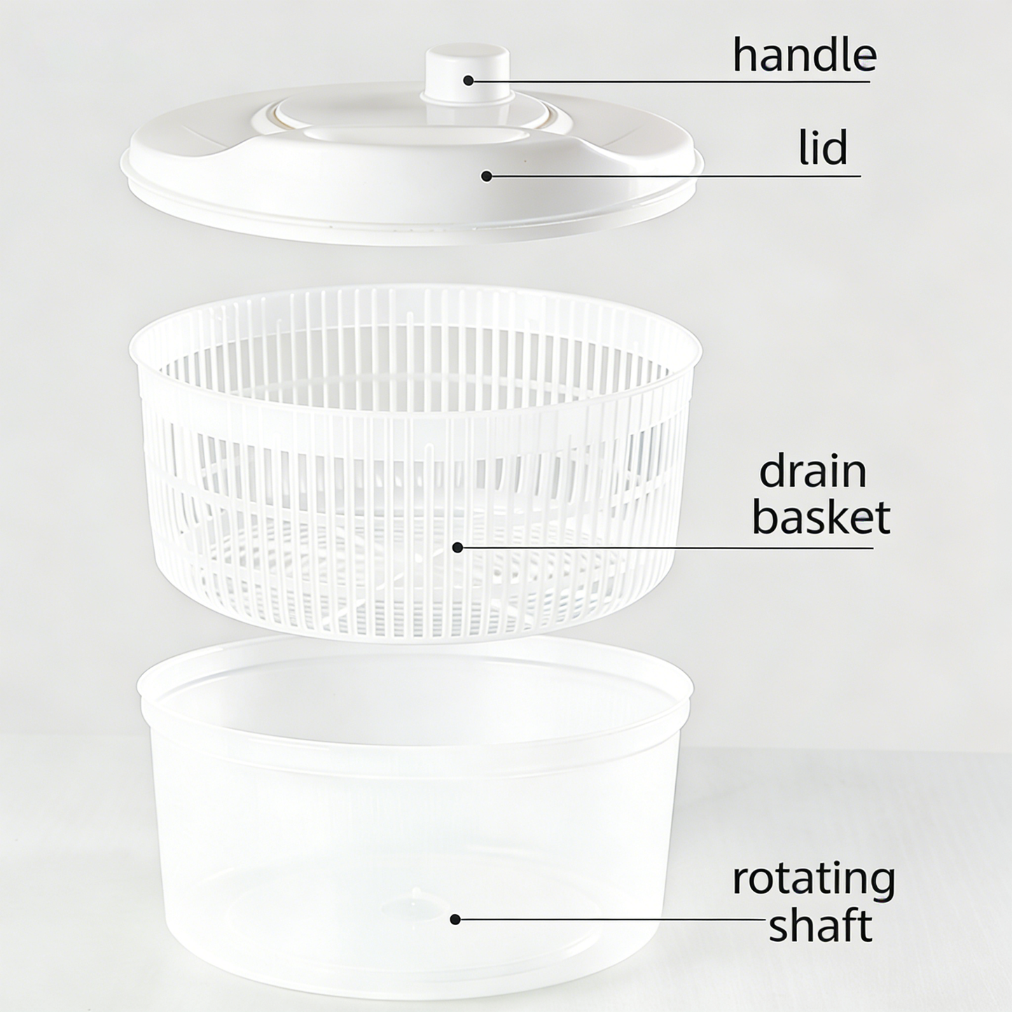 Multifunctional Manual Vegetable Fruit Drainer Salad Spinner Washing Basket